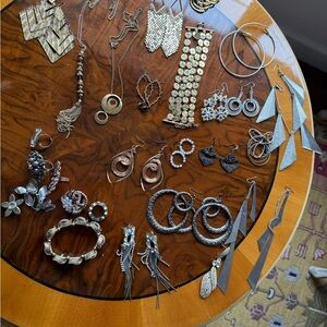 Assorted Silver-Gold Tone Women's Fashion Earrings , Necklace Jewelry